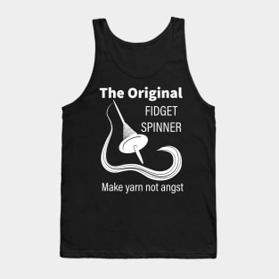 The Original Fidget Spinner (white print) Tank Top